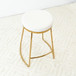 Jane - Mid-Century Modern Luxury Upholstered Stool - White