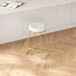 Jane - Mid-Century Modern Luxury Upholstered Stool - White