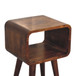 Mini Curved Open Bedside Table - Brown