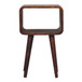 Mini Curved Open Bedside Table - Brown