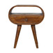 Circular Open Bedside Table - Chestnut