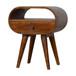 Circular Open Bedside Table - Chestnut