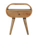 Circular Open Slot Nightstand - Oak