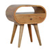 Circular Open Slot Nightstand - Oak