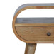 Circular Open Slot Nightstand - Oak