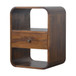 Curved Edge Nightstand - Chestnut