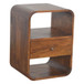 Curved Edge Nightstand - Chestnut