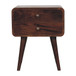 Curved Nightstand - Walnut