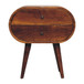 Large Circular Bedside Table - Brown