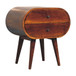 Large Circular Bedside Table - Brown