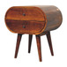 Large Circular Bedside Table - Brown