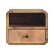Extra Mini Wall Mounted Curved Nightstand With Open Slot - Brown