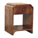 Newton - Mini Nightstand With A Drawer And Open Shelf - Brown