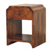 Newton - Mini Nightstand With A Drawer And Open Shelf - Brown
