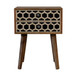 Inlay - Bone Scandi Bedside Table - Oak