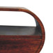 Large Circular Open Bedside Table - Brown