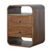 Curve 2 Drawer Nightstand - Brown