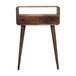 Mini Curved Console, 2 Drawer - Natural