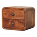 Mini Curved Wall Mounted Bedside Table - Brown