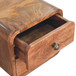 Mini Curved Wall Mounted Bedside Table - Brown