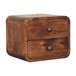 Mini Curved Wall Mounted Bedside Table - Brown