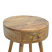Nordic Circular Shaped Bedside Table - Oak