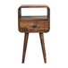 Mini Curve Open Nightstand, 1 Drawer - Natural