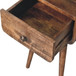 Mini Curve Open Nightstand, 1 Drawer - Natural