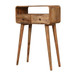 Mini Curved Console Table - Oak