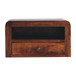 Chunky Floating Bedside Table - Dark Brown