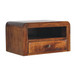 Chunky Floating Bedside Table - Dark Brown