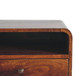 Large Curve Upper Slot Floating Bedside Table - Dak Brown