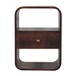 Curved Edge Bedside Table - Walnut