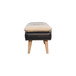 Bouclé Buffalo - Hide Leather Bench - Black