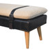 Bouclé Buffalo - Hide Leather Bench - Black