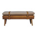 Bouclé Buffalo - Hide Leather Bench - Brown