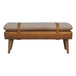 Bouclé Buffalo - Hide Leather Bench - Brown