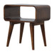 Curved Open Nightstand - Antique Brown / Chestnut