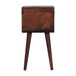 Mini Curved Open Nightstand - Caramel