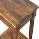 Turned Legs 1 Drawer Side Table - Brown