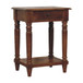 Turned Legs 1 Drawer Side Table - Brown