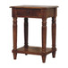 Turned Legs 1 Drawer Side Table - Brown