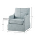 Modern Design London Skirted Swivel Chair With 360 Degree Rotation - Light Blue