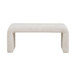 Modern Boucle Waterfall Bench - Cream