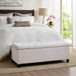 Elegant Design Tufted Top Soft Close Storage Bench Upholstered - Natural