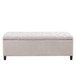 Elegant Design Tufted Top Soft Close Storage Bench Upholstered - Natural