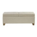 Soft Close Storage Bench Upholstered - Natural