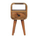 Extra Mini Curve Open Slot Nightstand - Oak
