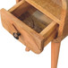 Extra Mini Curve Open Slot Nightstand - Oak