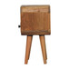 Extra Mini Curve Open Slot Nightstand - Oak